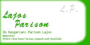 lajos parison business card